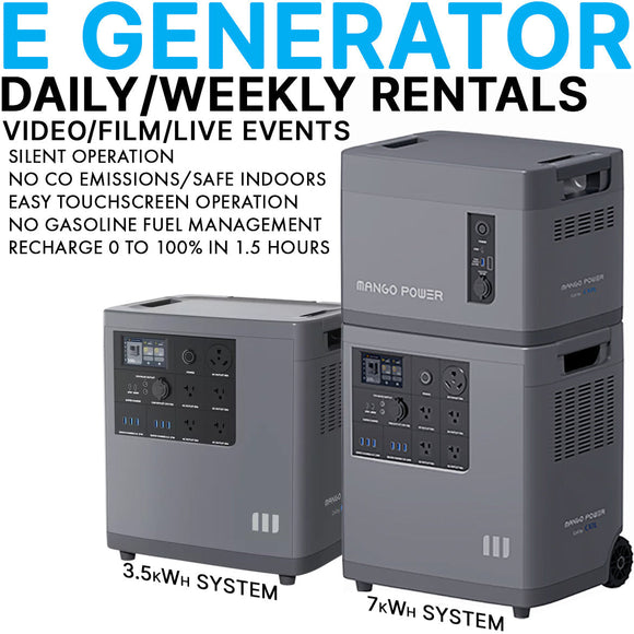 Silent Electric Generator Daily and Weekly Rental in Dallas / Fort Worth, Texas.