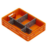 Orange Quarter Size SidioCrate with dividers is perfect for smaller video and film camera parts or accessories - Dependable Expendables