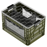 SIDIOCrate Collapsible Full Size Crate with dividers and weatherproof lid - Dependable Expendables