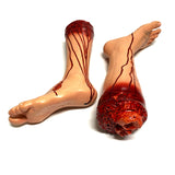Foam Rubber and Vinyl Bloody Severed Pair of feet Stump