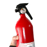 Red Foam Rubber Fire Extinguisher Safe Prop  for video, film stunt work and cosplay or Halloween costume accessory.