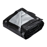 Silver and Black Extreme-Duty Weather-Resistant 12 mil Tarp