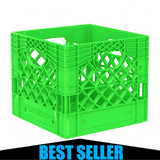 Multi color 16 quart plastic milk crates for grip storage - Dependable Expendables Dallas Texas