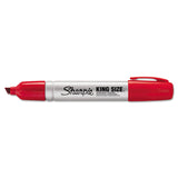 Sharpie King Size Permanent Marker, Broad Chisel Tip, Red, Dozen