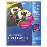 Avery Inkjet DVD Labels, Matte White, 20/Pack - Dependable Expendables