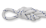1/4" Quarter Inch Double Braid Solid Nylon Rope White and Blue - Dependable Expendables