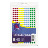 Avery Handwrite-Only Self-Adhesive "See Through" Removable Round Color Dots, 0.25" dia, Assorted, 216/Sheet, 4 Sheets/Pack, (5796) - Dependable Expendables