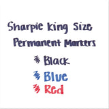 Sharpie King Size Permanent Marker Broad Chisel Tip - Dozen Count (Black)