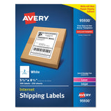 Avery White Shipping Labels-Bulk Packs, Inkjet/Laser Printers, 5.5 x 8.5, White, 2/Sheet, 250 Sheets/Box