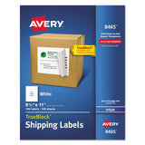 Avery Shipping Labels with TrueBlock Technology, Inkjet Printers, 8.5 x 11, White, 100/Box - Dependable Expendables