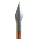 Foam Rubber Spartan Silver Spear  Head Simulated Wood safe prop for TV, movie and live theater stunt work or action scenes.