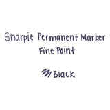 Sharpie Fine Tip Permanent Marker Value Pack, Fine Bullet Tip, Black, 36/Pack
