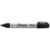 Sharpie Durable Metal Barrel Permanent Marker, Broad Chisel Tip, Black
