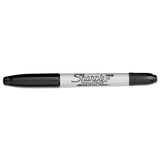 Sharpie Twin-Tip Permanent Marker, Extra-Fine/Fine Bullet Tips, Black, Dozen