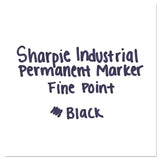 Sharpie Industrial Permanent Marker Value Pack, Fine Bullet Tip, Black