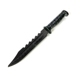 Serrated Spine Combat Rambo Style Poly Training Knife with 8.25 Inch Clip Point Blade Prop - Dependable Expendables