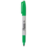 Sharpie Fine Bullet Tip Permanent Marker, Green, Dozen