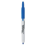 Sharpie Retractable Permanent Marker, Fine Bullet Tip, Blue