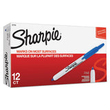 Sharpie Retractable Permanent Marker, Fine Bullet Tip, Blue