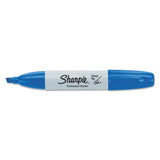 Sharpie Chisel Tip Permanent Marker, Medium Chisel Tip, Blue, Dozen