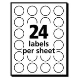 Avery Printable Self-Adhesive Removable Color-Coding Labels, 0.75" dia, Red, 24/Sheet, 42 Sheets/Pack, (5466) - Dependable Expendables