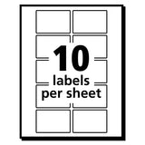 Avery Removable Multi-Use Labels, Inkjet/Laser Printers, 1 x 1.5, White, 10/Sheet, 50 Sheets/Pack, (5434) - Dependable Expendables