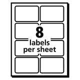 Avery EcoFriendly Adhesive Name Badge Labels, 3.38 x 2.33, White, 400/Box
