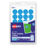 Avery Printable Self-Adhesive Removable Color-Coding Labels, 0.75" dia, Light Blue, 24/Sheet, 42 Sheets/Pack, (5461) - Dependable Expendables