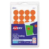 Avery Printable Self-Adhesive Removable Color-Coding Labels, 0.75" dia, Orange, 24/Sheet, 42 Sheets/Pack, (5465) - Dependable Expendables