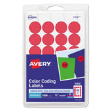 Avery Printable Self-Adhesive Removable Color-Coding Labels, 0.75" dia, Red, 24/Sheet, 42 Sheets/Pack, (5466) - Dependable Expendables