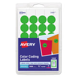 Avery Printable Self-Adhesive Removable Color-Coding Labels, 0.75" dia, Neon Green, 24/Sheet, 42 Sheets/Pack, (5468) - Dependable Expendables