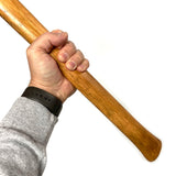 35 inch dual head axe stunt prop molded from a real tool and hand poured in foam rubber urethane. Comes in three variants: Black and silver head. Silver head. Rusty head.