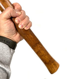 35 inch dual head axe stunt prop molded from a real tool and hand poured in foam rubber urethane. Comes in three variants: Black and silver head. Silver head. Rusty head.