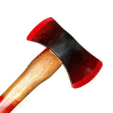 35 inch dual head axe stunt prop molded from a real tool and hand poured in foam rubber urethane. Comes in three variants: Black and silver head. Silver head. Rusty head.