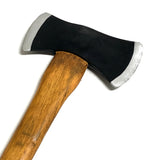 35 inch dual head axe stunt prop molded from a real tool and hand poured in foam rubber urethane. Comes in three variants: Black and silver head. Silver head. Rusty head.