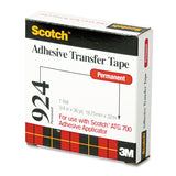 3M Scotch ATG 3/4" Adhesive Transfer Tape 924 (or SNOT TAPE in 'da biz) is an acrylic, reverse wound, pressure sensitive adhesive on a densified kraft paper liner.