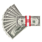 Money Prop - 1990 Series $5 Full Print $500 Stack