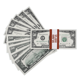 Money Prop - 1990 Series $50 Full Print $5,000 Stack