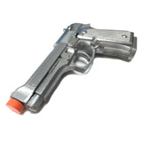 Foam Rubber Beretta 9mm Semi Automatic Style Inert Handgun Prop (Black, Silver, Apocalyptic)