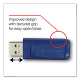 Verbatim Classic USB 2.0 Flash Drive, 16 GB, Blue, 5 Pack