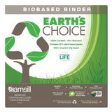Samsill Earth's Choice Biobased D-Ring View Binder, 3 Rings, 1" Capacity, 11 x 8.5, White