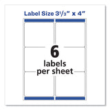 Avery Shipping Labels w/ TrueBlock Technology, Inkjet/Laser Printers, 3.33 x 4, White, 6/Sheet, 500 Sheets/Box - Dependable Expendables