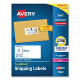 Avery Shipping Labels w/ TrueBlock Technology, Laser Printers, 2 x 4, White, 10/Sheet, 250 Sheets/Box - Dependable Expendables