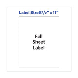 Avery Copier Mailing Labels, Copiers, 8.5 x 11, White, 100/Box