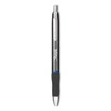 Sharpie S-Gel Premium Metal Barrel Gel Pen, Retractable, Medium 0.7 mm, Blue Ink, Gun Metal Gray Barrel, Dozen