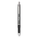 Sharpie S-Gel Premium Metal Barrel Gel Pen, Retractable, Medium 0.7 mm, Black Ink, Gun Metal Gray Barrel, Dozen