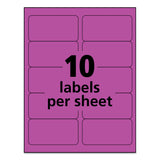 Avery High-Visibility Permanent Laser ID Labels, 2 x 4, Neon Magenta, 1000/Box - Dependable Expendables