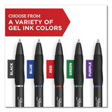 Sharpie S-Gel High-Performance Gel Pen, Retractable, Medium 0.7 mm, Blue Ink, Black Barrel, 36/Pack