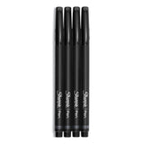 Sharpie Water-Resistant Ink Porous Point Pen Value Pack, Stick, Fine 0.4 mm, Black Ink, Black Barrel, 36/Pack