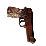 Foam Rubber Beretta 9mm Semi Automatic Style Inert Handgun Prop (Black, Silver, Apocalyptic)